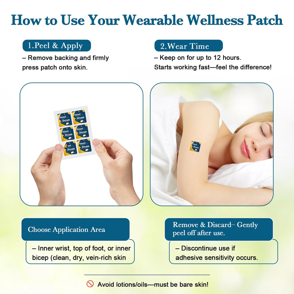60-piece sleep patch packaging and label