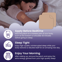 Transdermal sleep patch delivering ingredients overnight