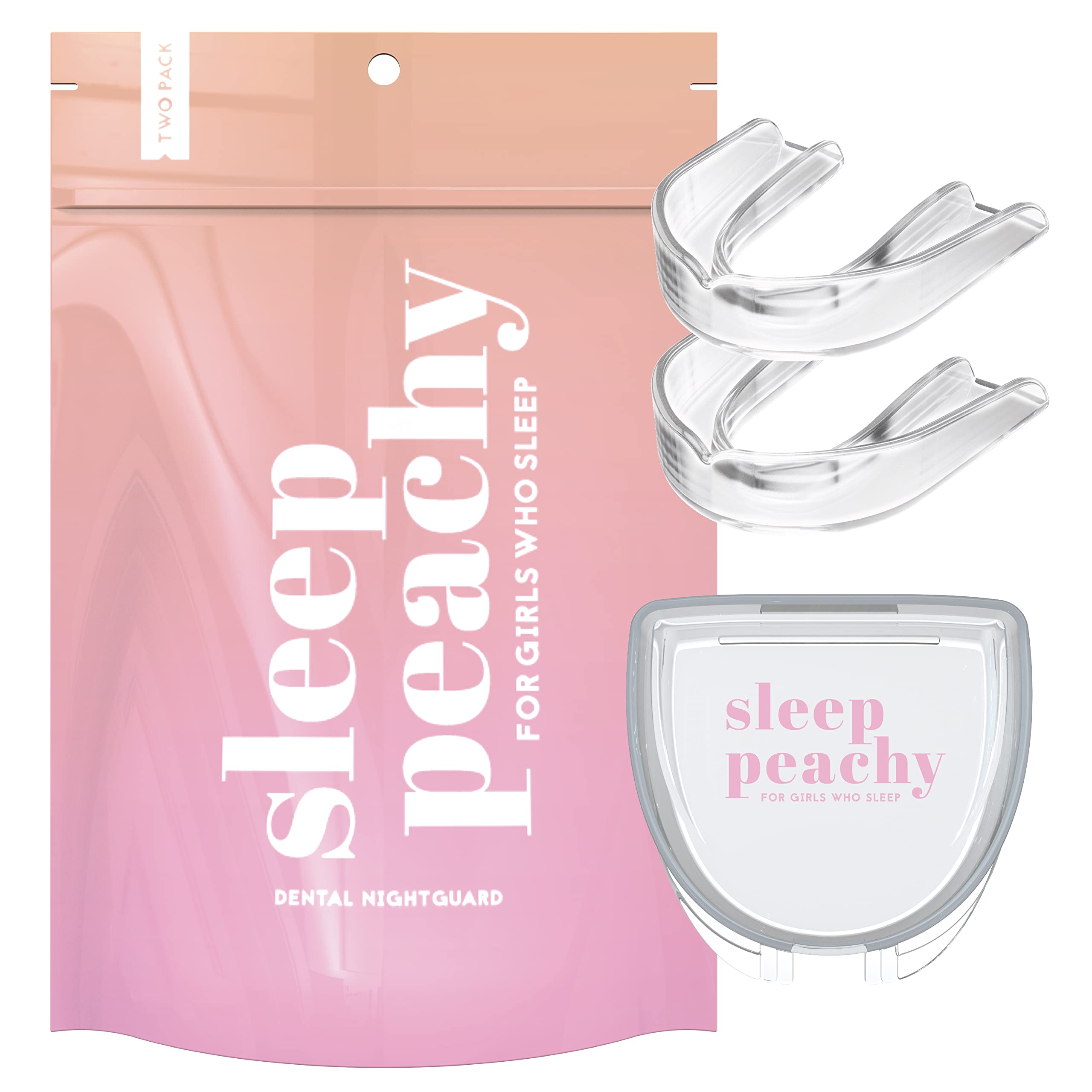 Sleep Peachy Night Guard for Women - Clear 2-Pack (Hero Image)