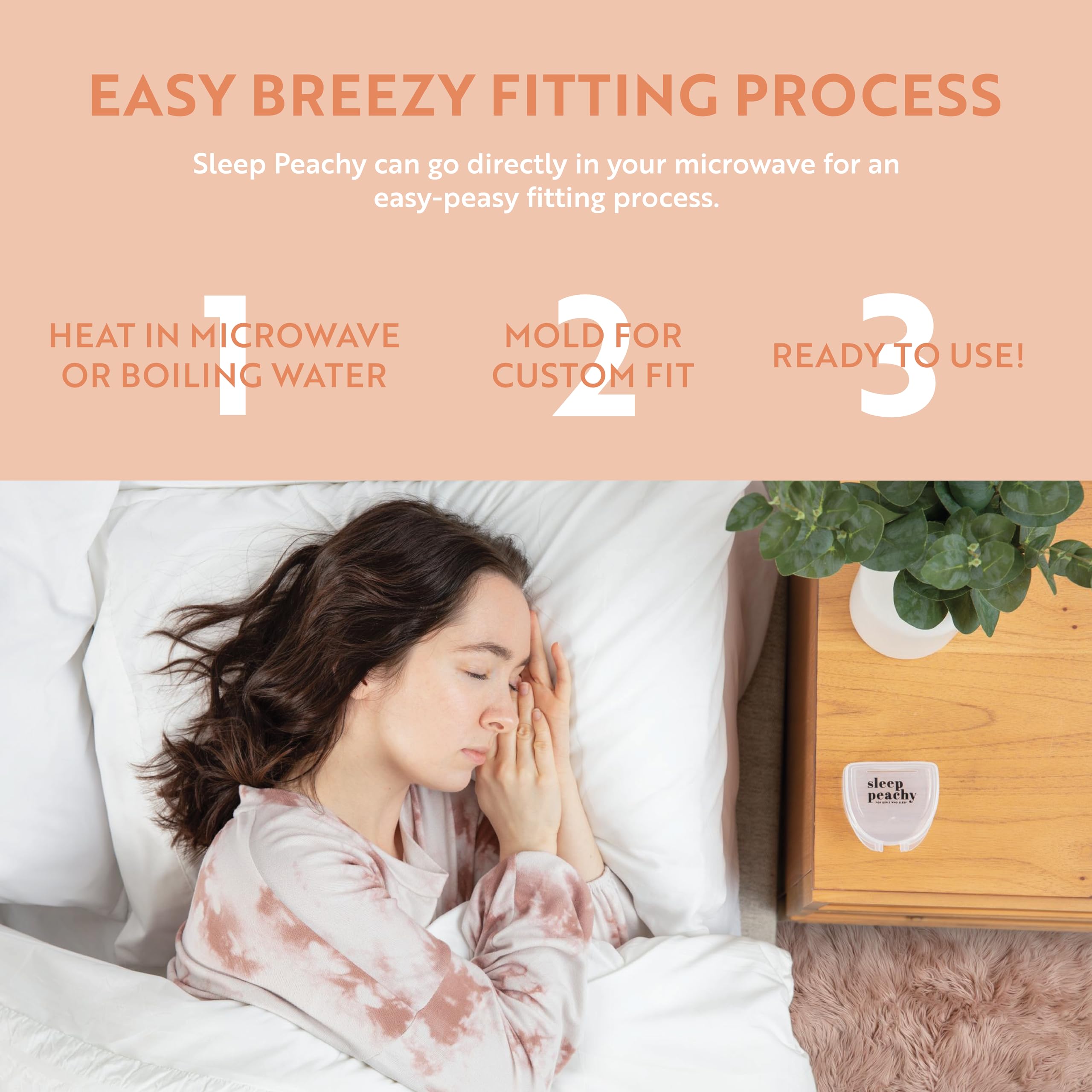 Braces-friendly Sleep Peachy Night Guard for teeth grinding