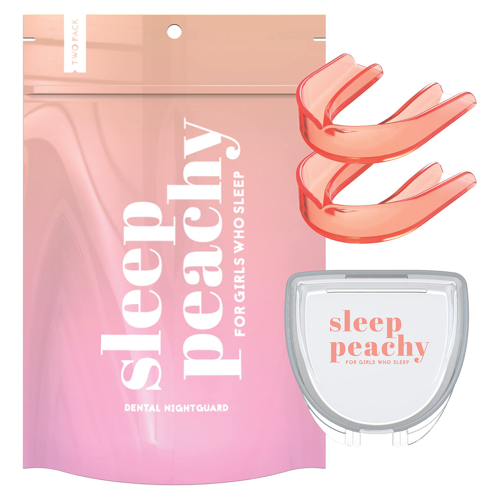Front view of Sleep Peachy Night Guard for Women in orange — pack of 2