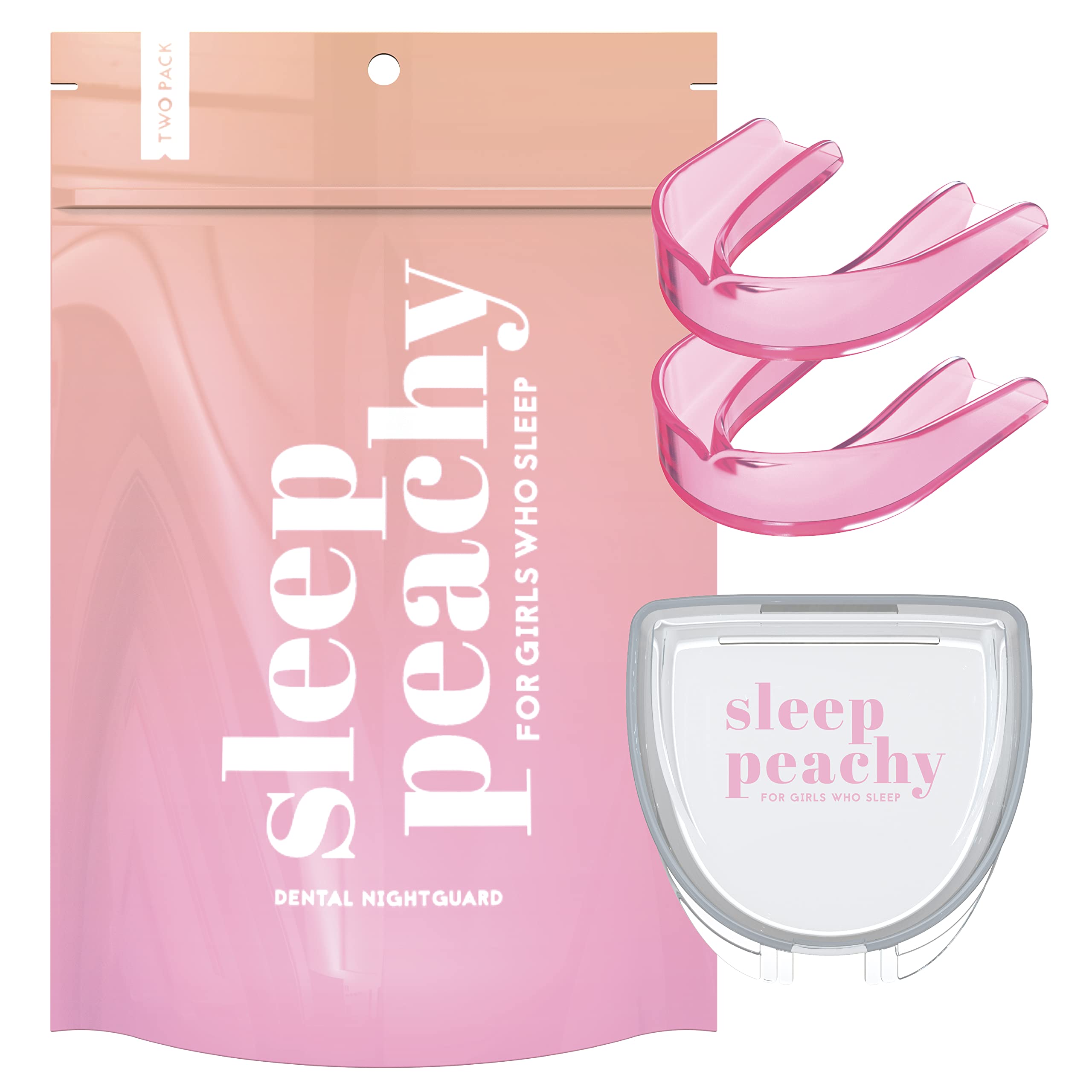 Sleep Peachy Night Guard for Women Pack of 2 Pink – front view
