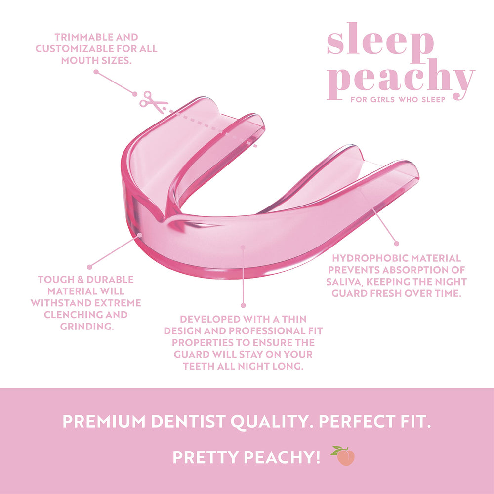 Bruxism relief with Sleep Peachy Night Guard material