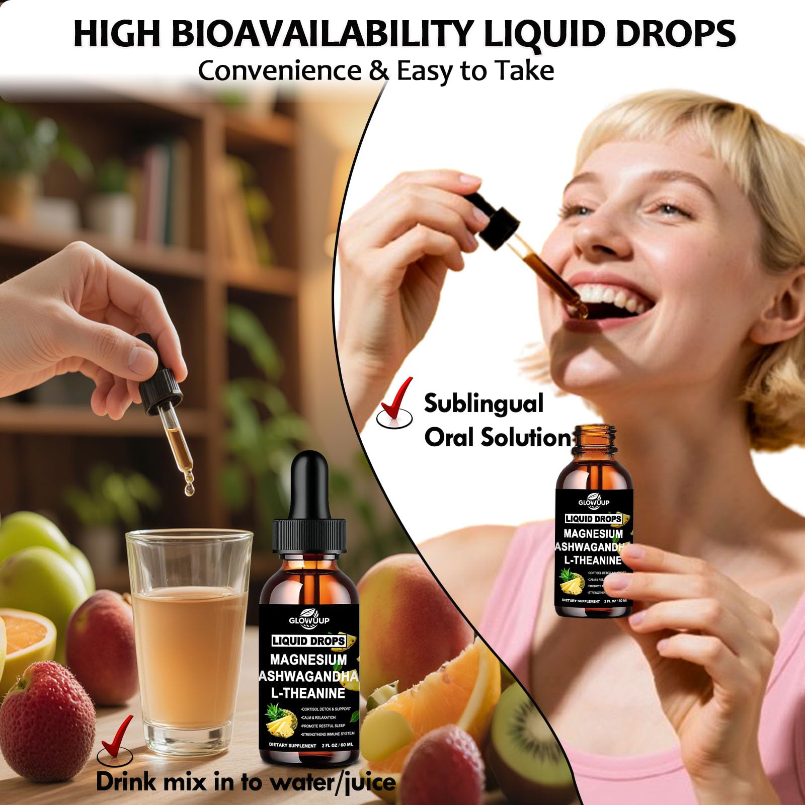 Sleep and relaxation support from cortisol drops