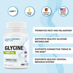 Graphic indicating sleep support from glycine