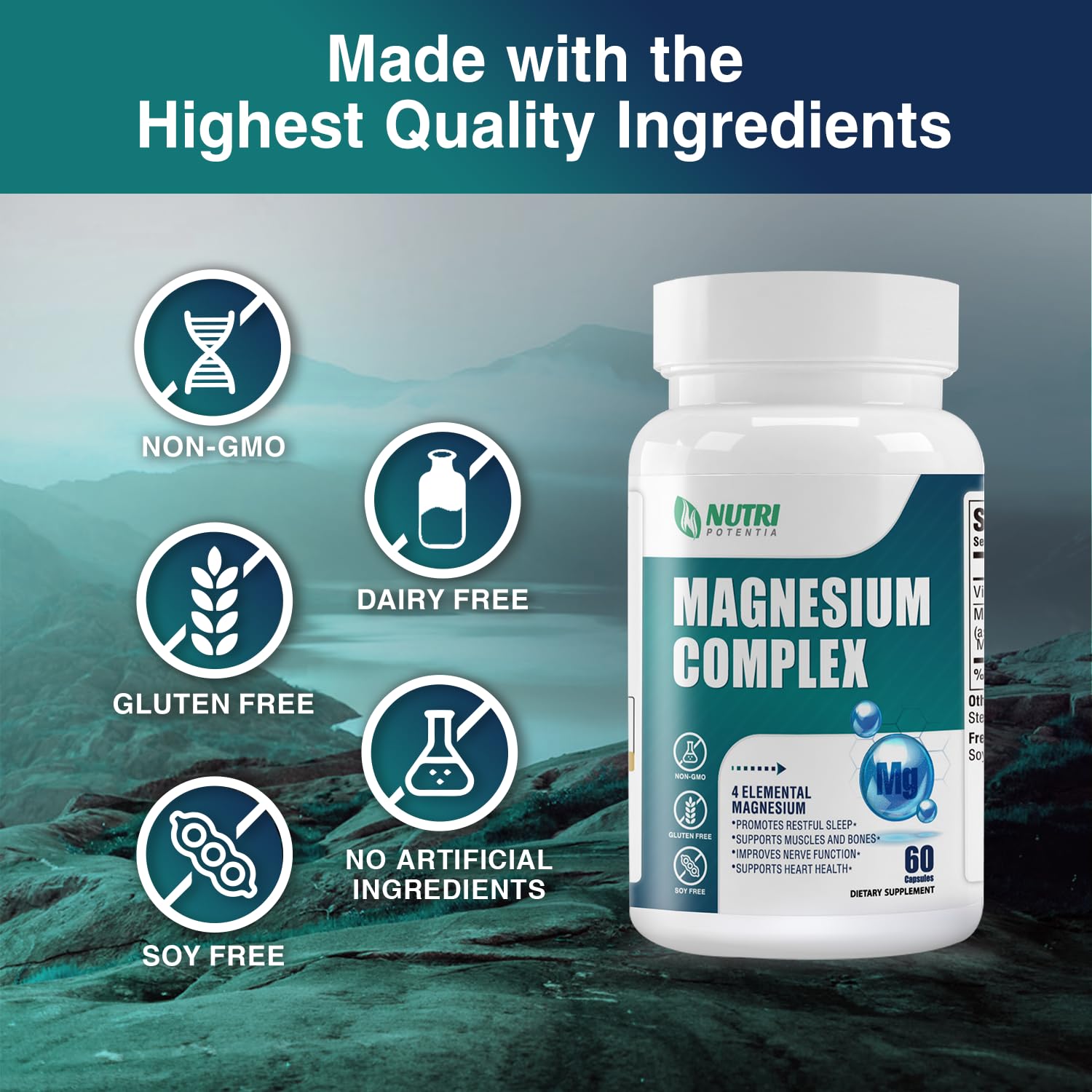 Magnesium capsules to support restful sleep