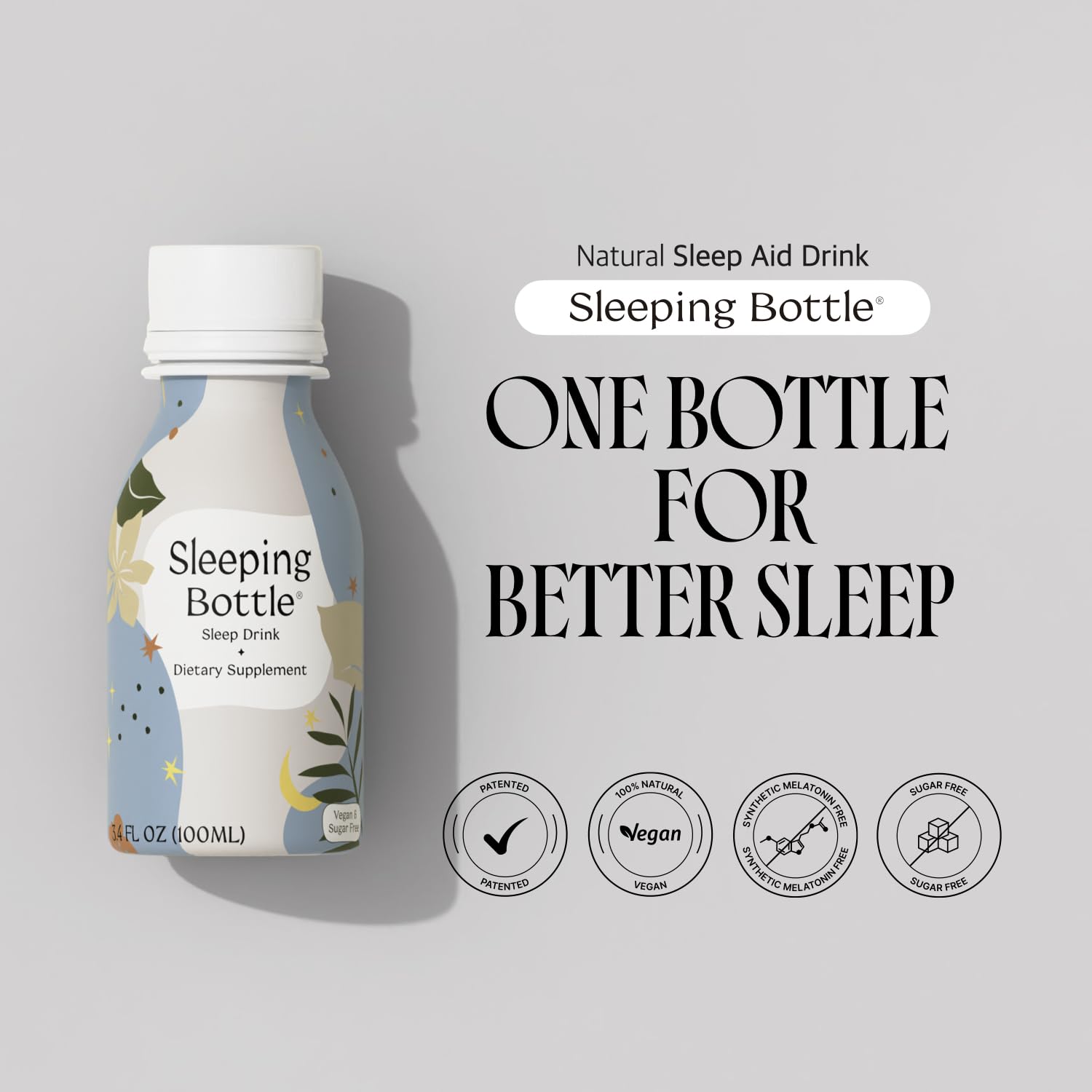 Graphic emphasizing no sugar and natural ingredients