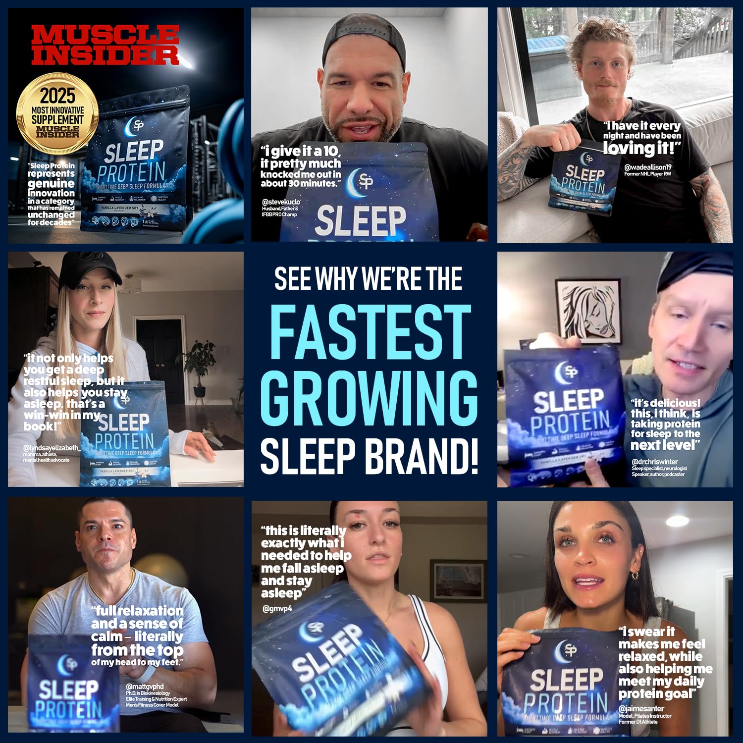 SleepProtein Nighttime Recovery Bottle Closeup emphasizes 20g protein fueling overnight repair.