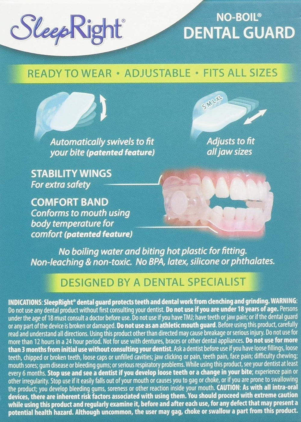 Close-up of bite pad on SleepRight dental guard