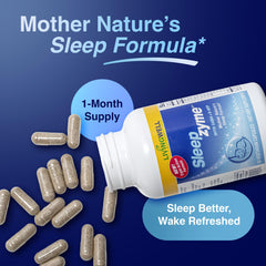 Sleepzyme single capsule close-up showing texture and easy swallowing