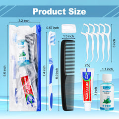 Toothbrush, toothpaste and mouthwash from the kit