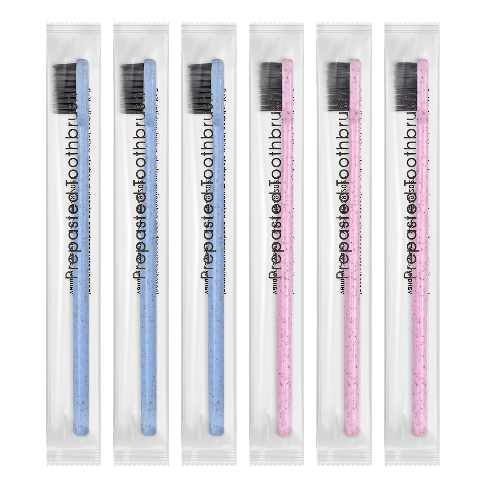 Display view of 7-pack prepasted toothbrush images