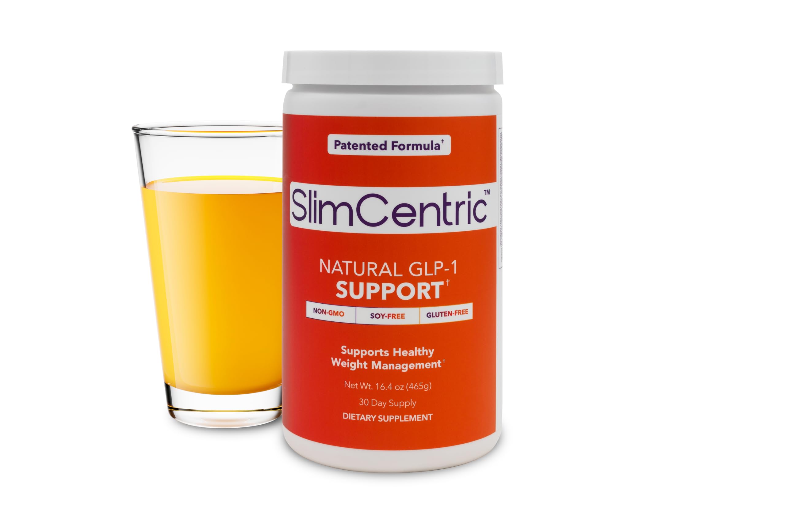 Front label of SlimCentric GLP-1 powder