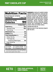 SlimFast Mint Chocolate Fat Bomb Snack Cup unwrapped reveals rich texture ideal for keto snacking.