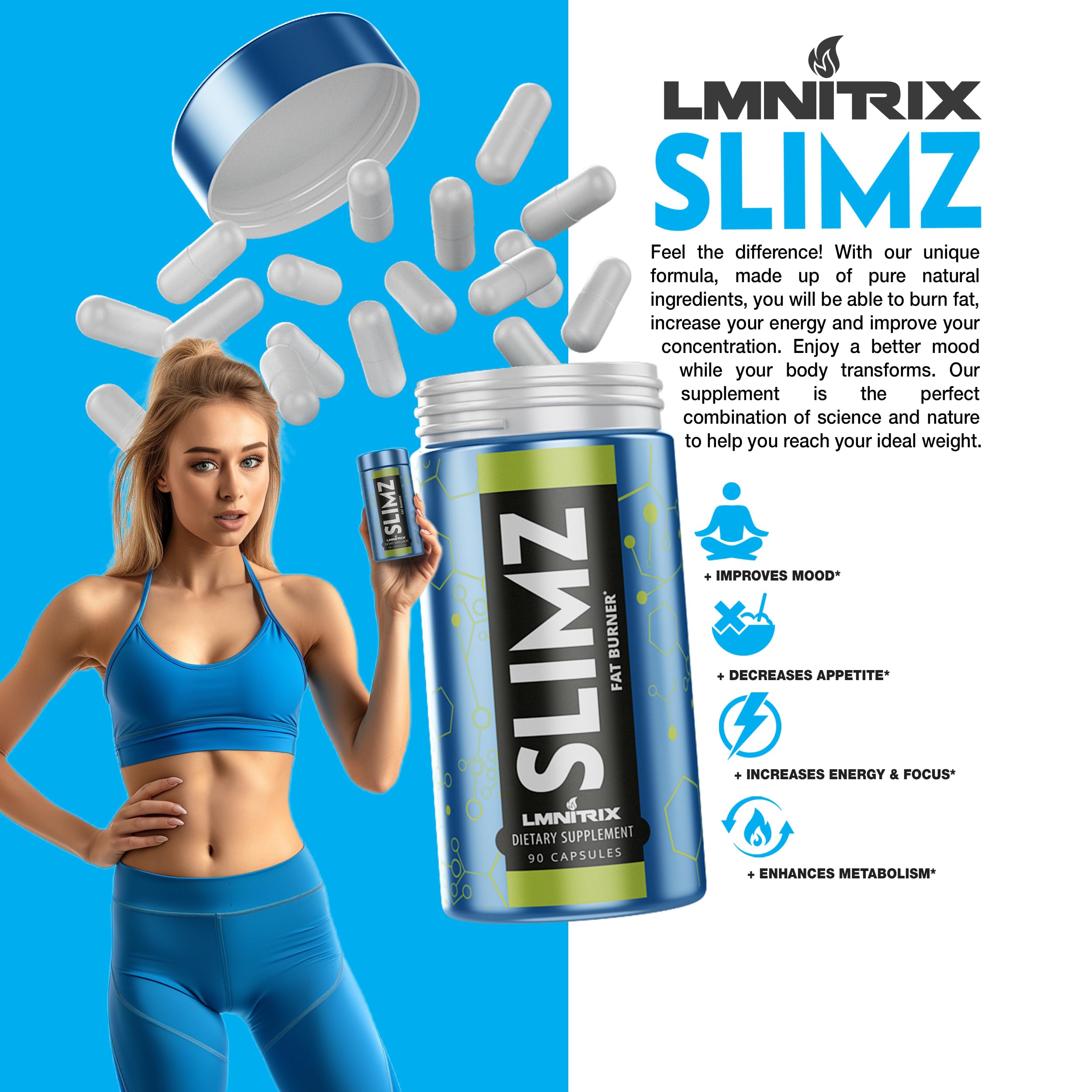 SLIMZ energy boost pills to support daily activity