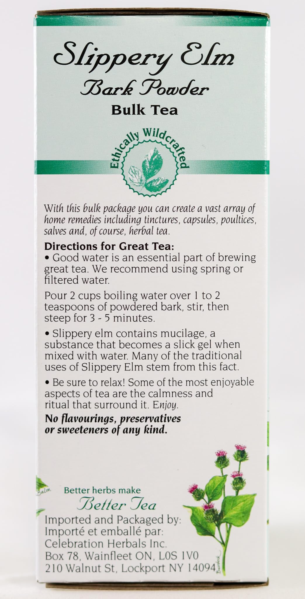 Measuring scoop with Slippery Elm Bark Powder
