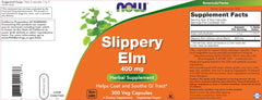 Close-up of Slippery Elm 400 mg capsules