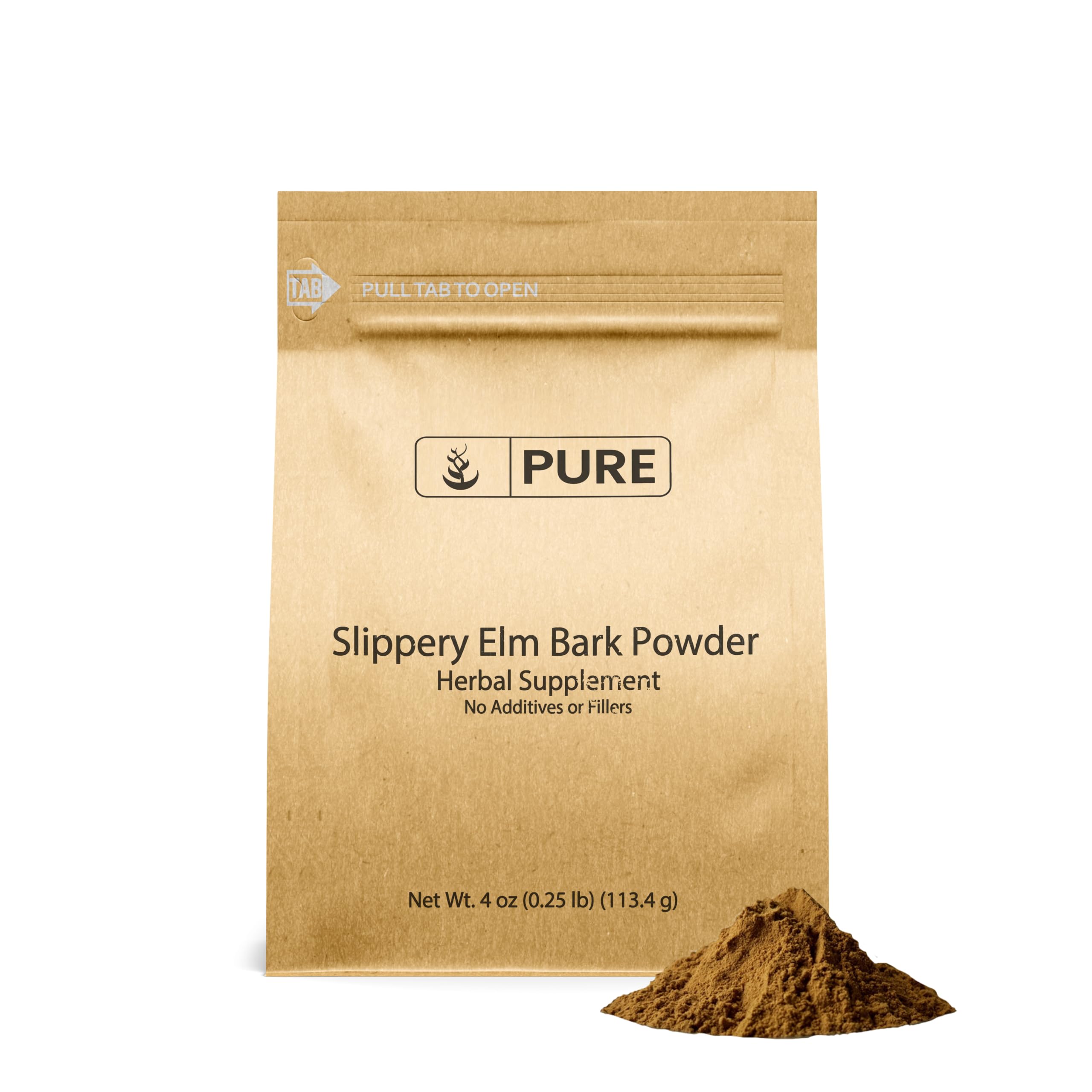Pure Slippery Elm Powder 4oz label front