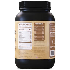 Nutrition label on Slow Churn Vanilla Ice Cream whey protein powder