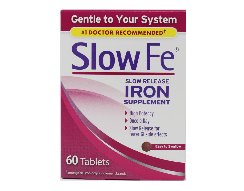 Hero image of Slow Fe high potency iron 45 mg slow-release tablets pack of 2