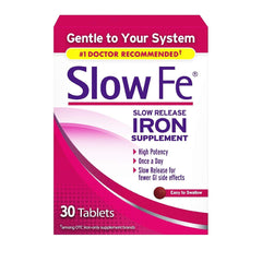 Slow Fe Slow Release Iron supplement - 60 tablets per bottle, pack of 2
