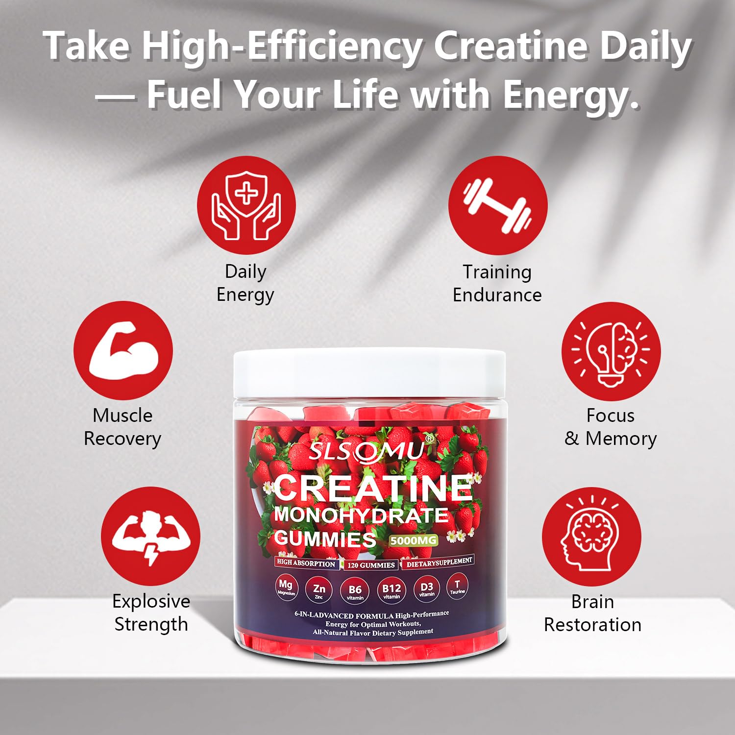 Athlete taking Slsomu Creatine Monohydrate Gummies after workout