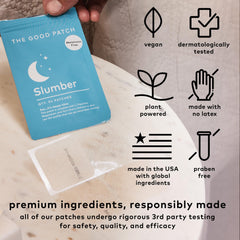 Product label for The Good Patch Slumber