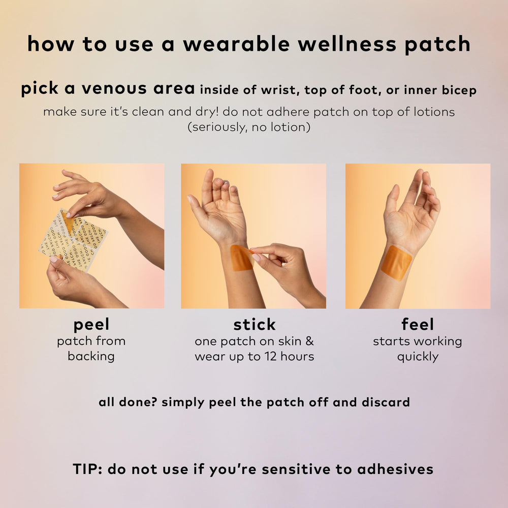 User applying Slumber Sleep Patch at night