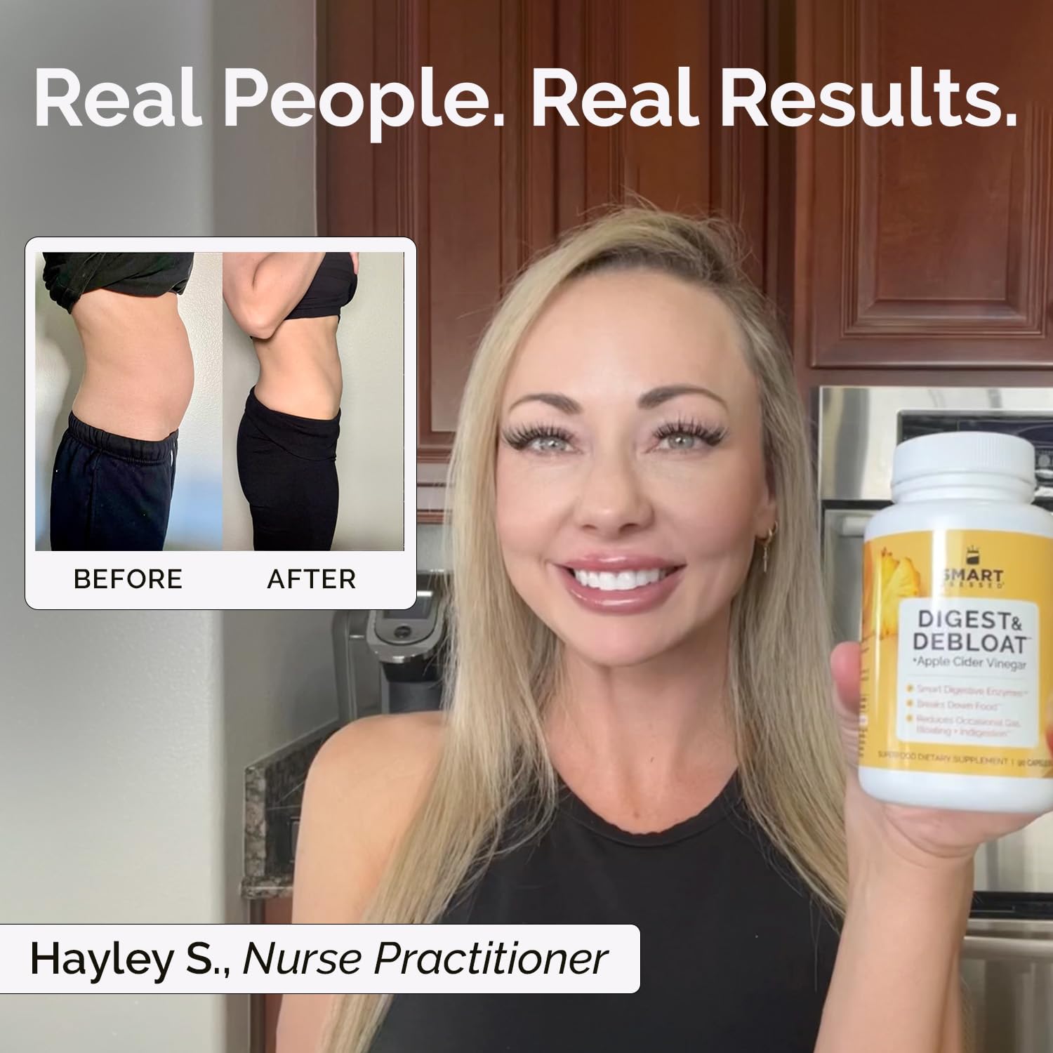 Packaging showing ingredients and nutrition for SMART Digestive Enzymes