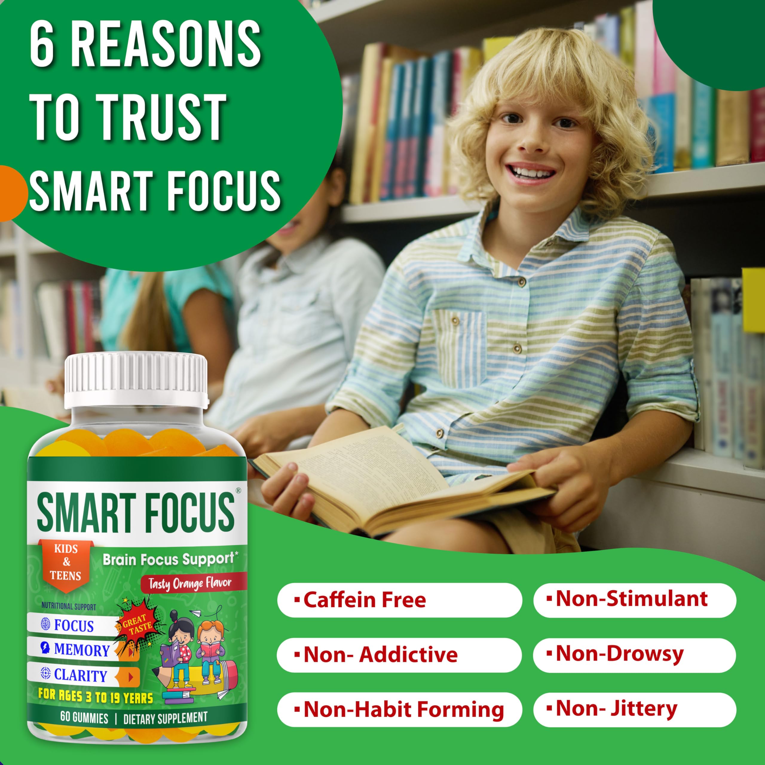 Delicious orange-flavored chewy gummies for kids