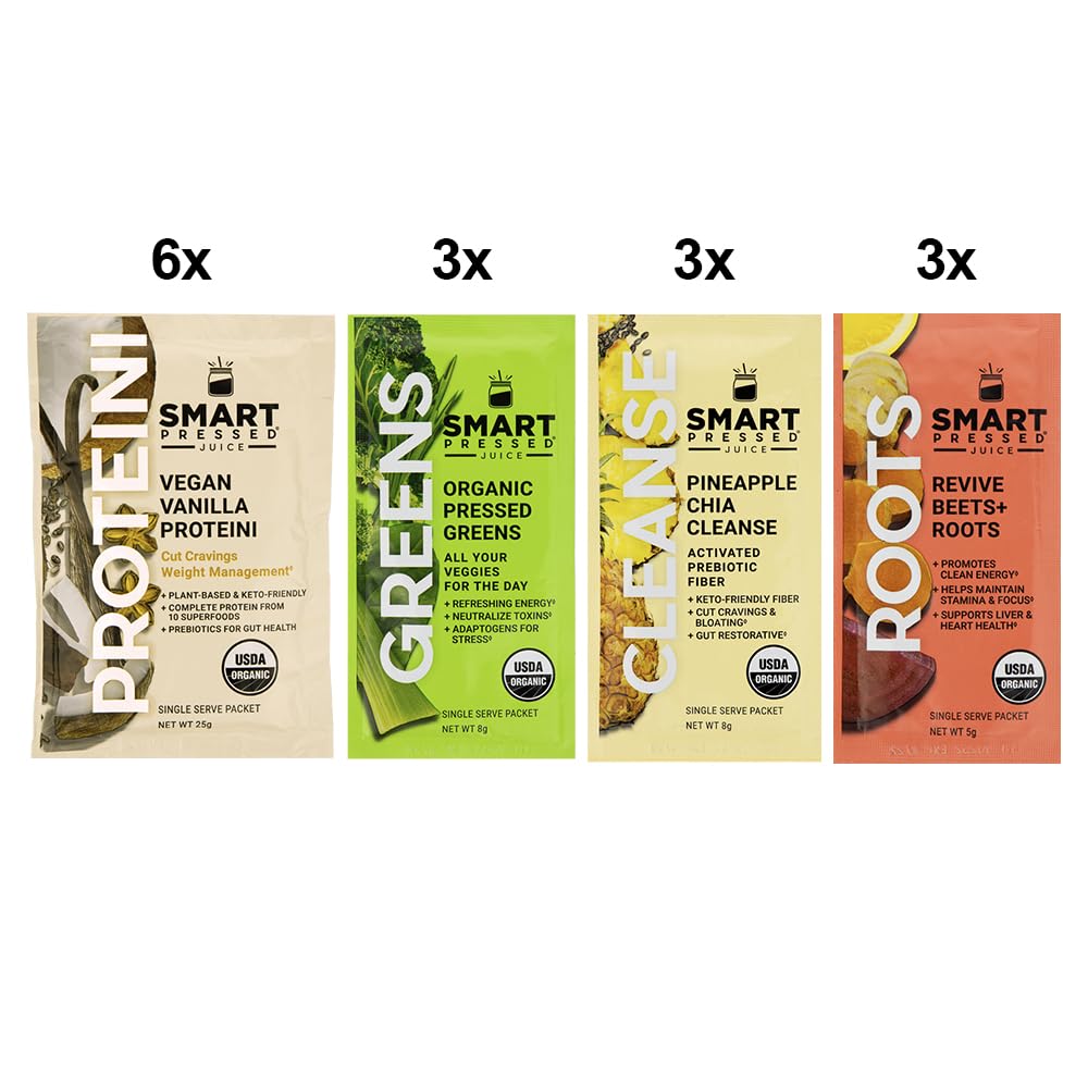 SMART Pressed cold-pressed greens juice offers nutrient rich flavor for daily wellness.