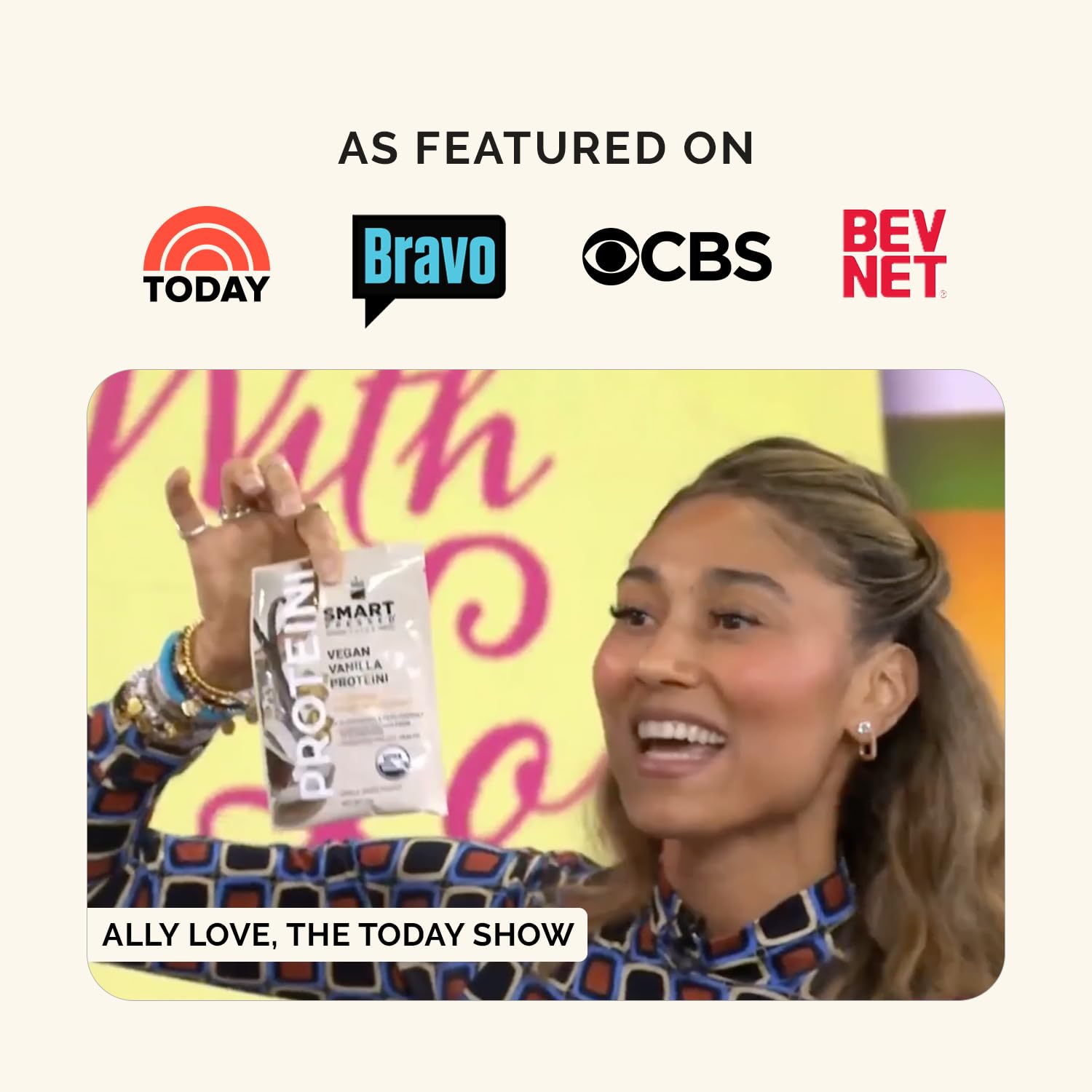 SMART Pressed organic label on glass bottle reinforces clean-label commitment.