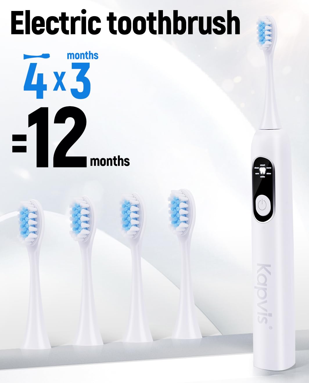 Smart timer indicating a 2-minute brushing cycle