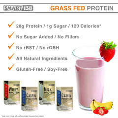 Smart138 Total Milk Protein RBST-free badge signals hormone-free nutrition.