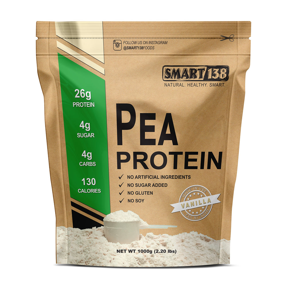 Smart138 Vanilla Pea Protein powder 1000g packaging (hero)