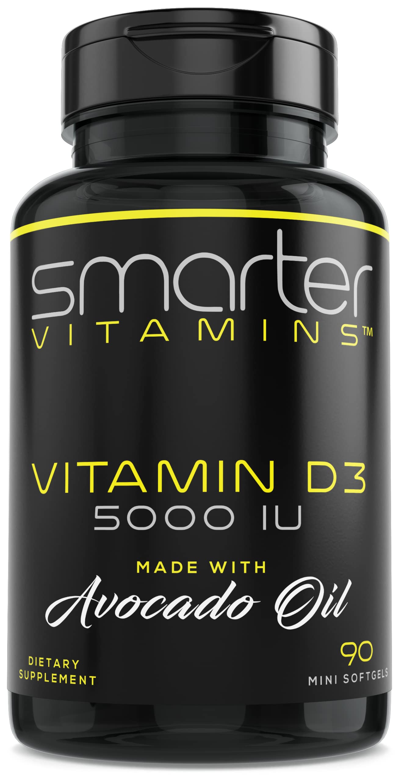 Smarter D3 5000 IU bottle with avocado oil