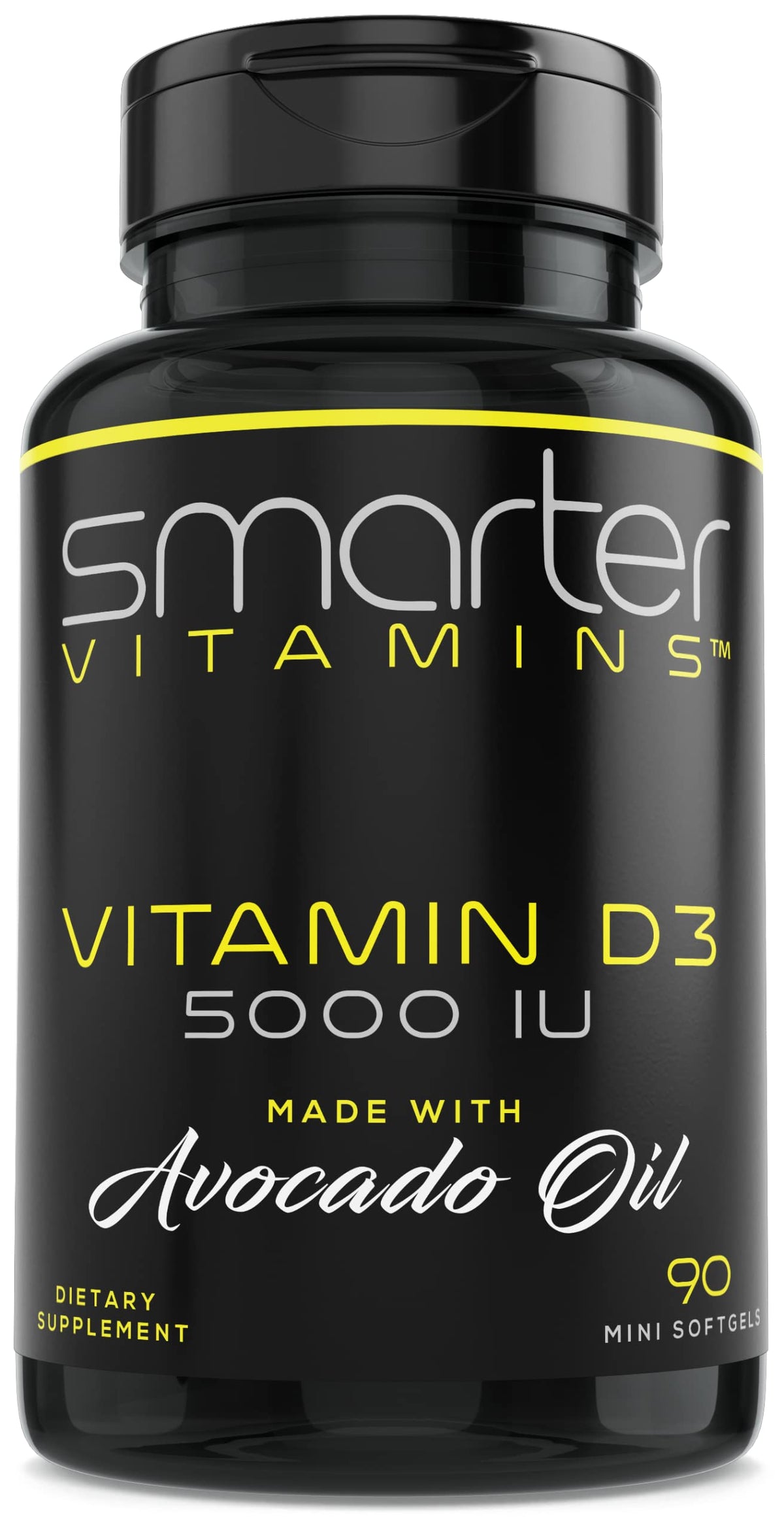 Smarter D3 5000 IU bottle with avocado oil