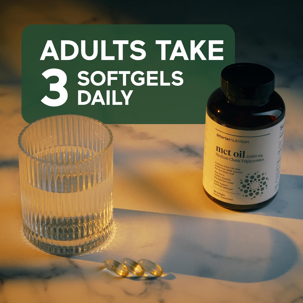 Ingredients and supplement facts of MCT oil capsules