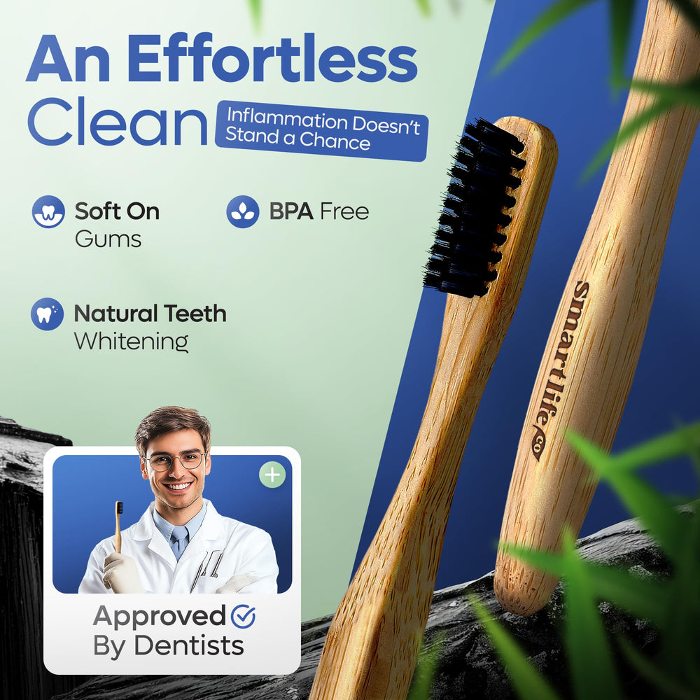 BPA-free eco-friendly bamboo toothbrush for adults