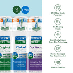 Close-up of zinc ion technology claim on SmartMouth label