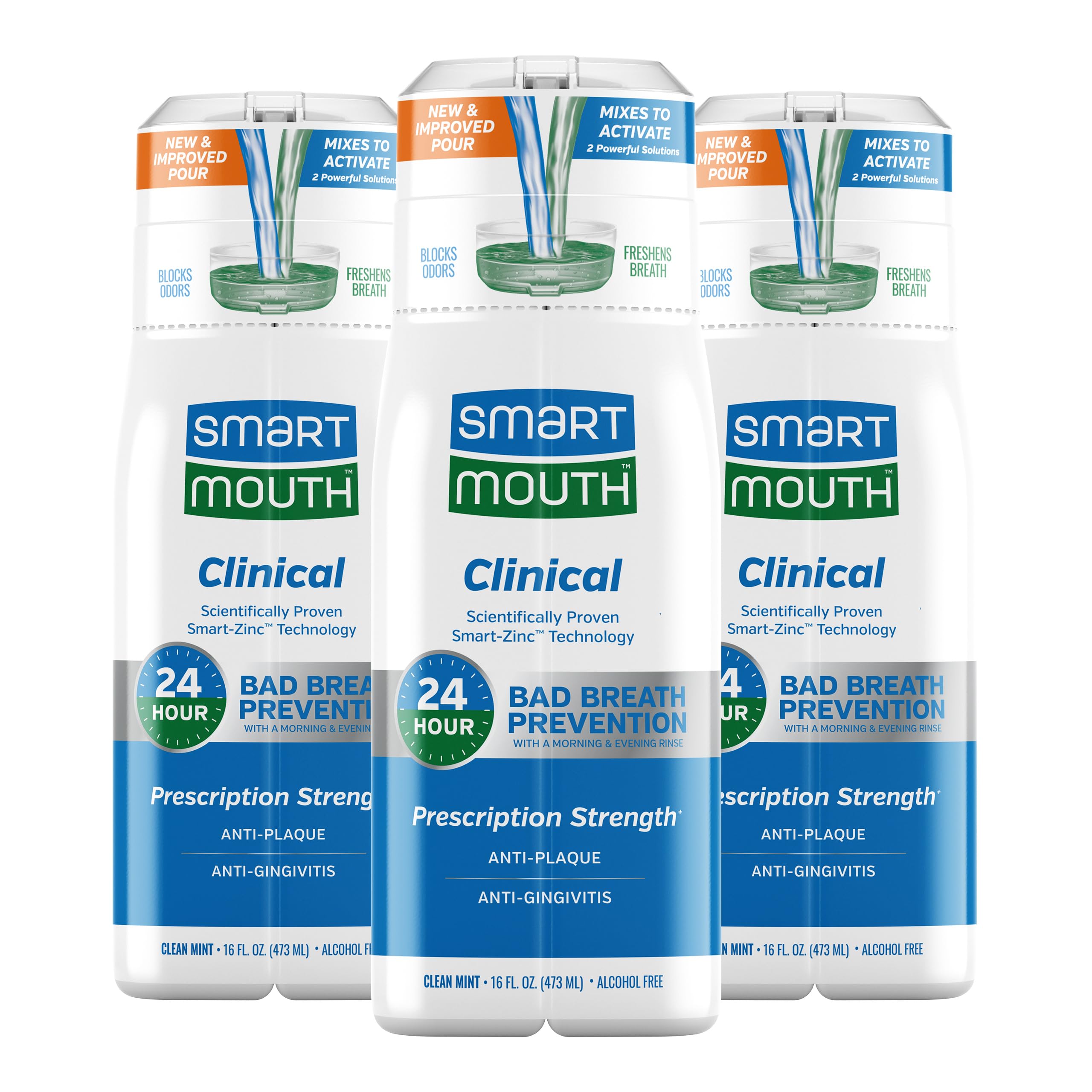 SmartMouth DDS Activated Clinical Mouthwash bottle - front view