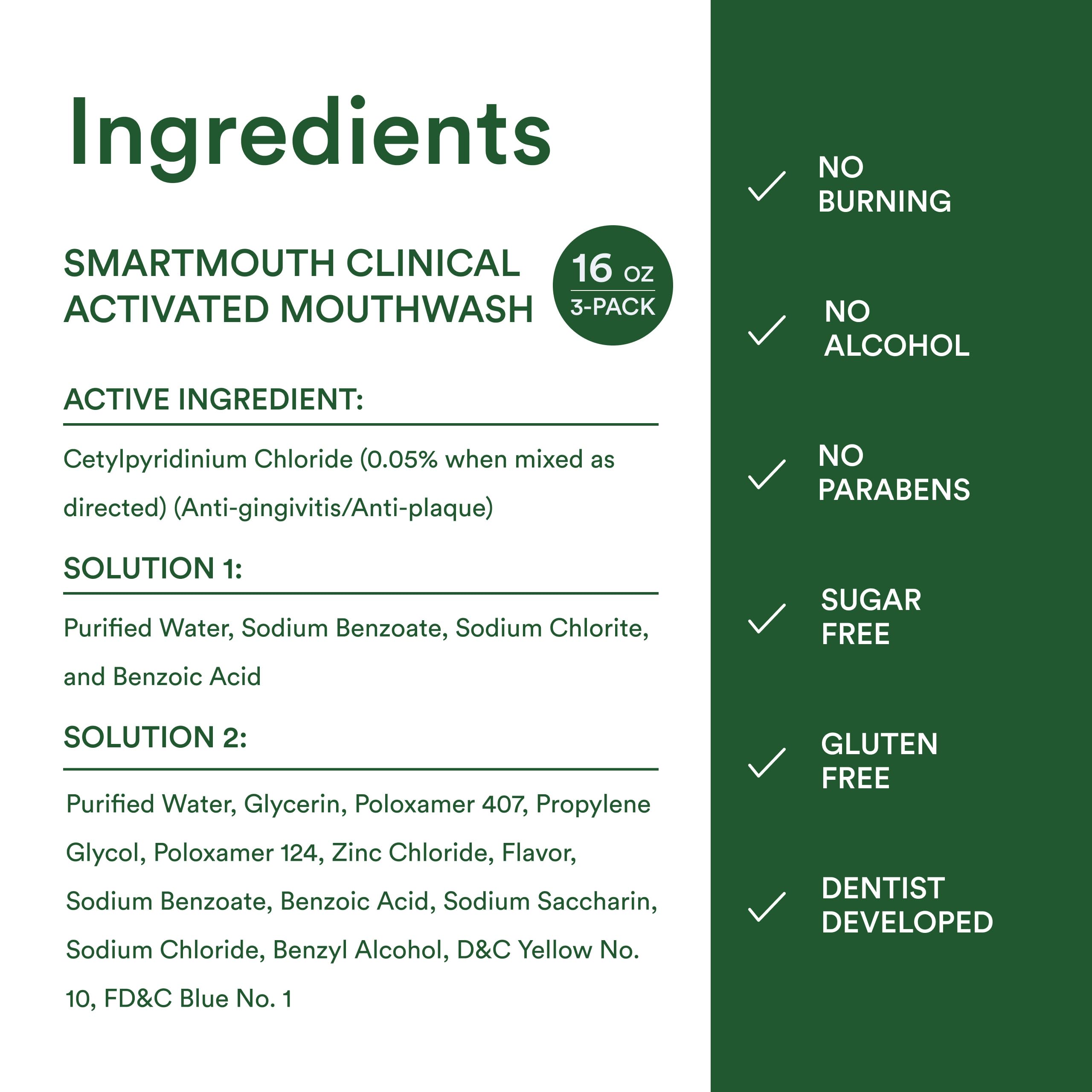SmartMouth logo and product name on bottle