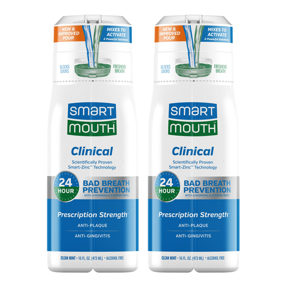 SmartMouth DDS Activated Clinical Mouthwash 16oz 2-pack front view