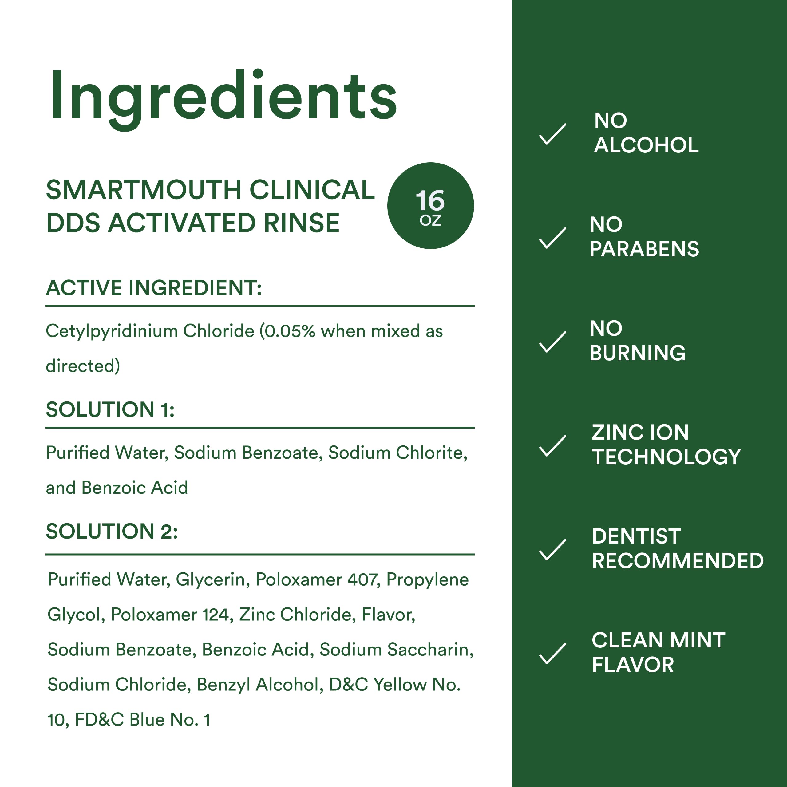 Close-up of zinc ion formula in SmartMouth mouthwash