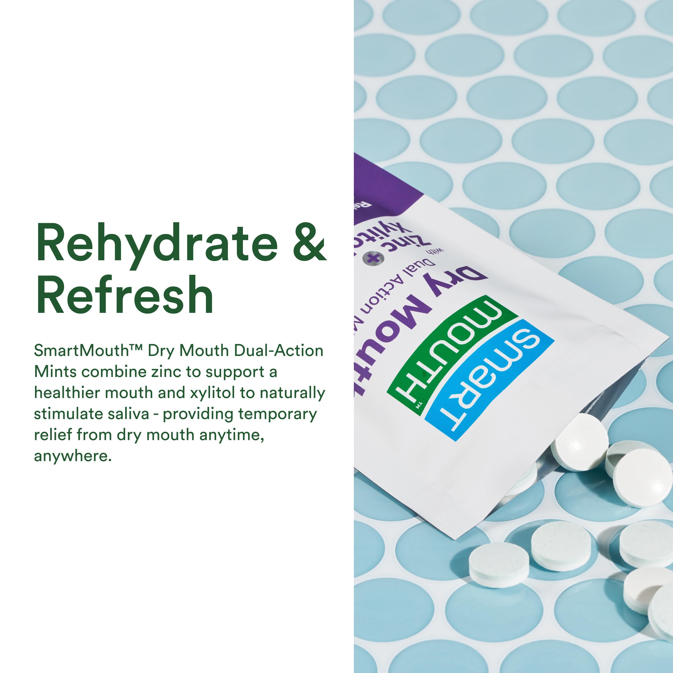4-pack SmartMouth Dry Mouth Mints box