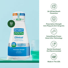 Concept showing gum health and plaque protection with mouthwash