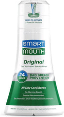 Close-up of alcohol-free and paraben-free mouthwash product