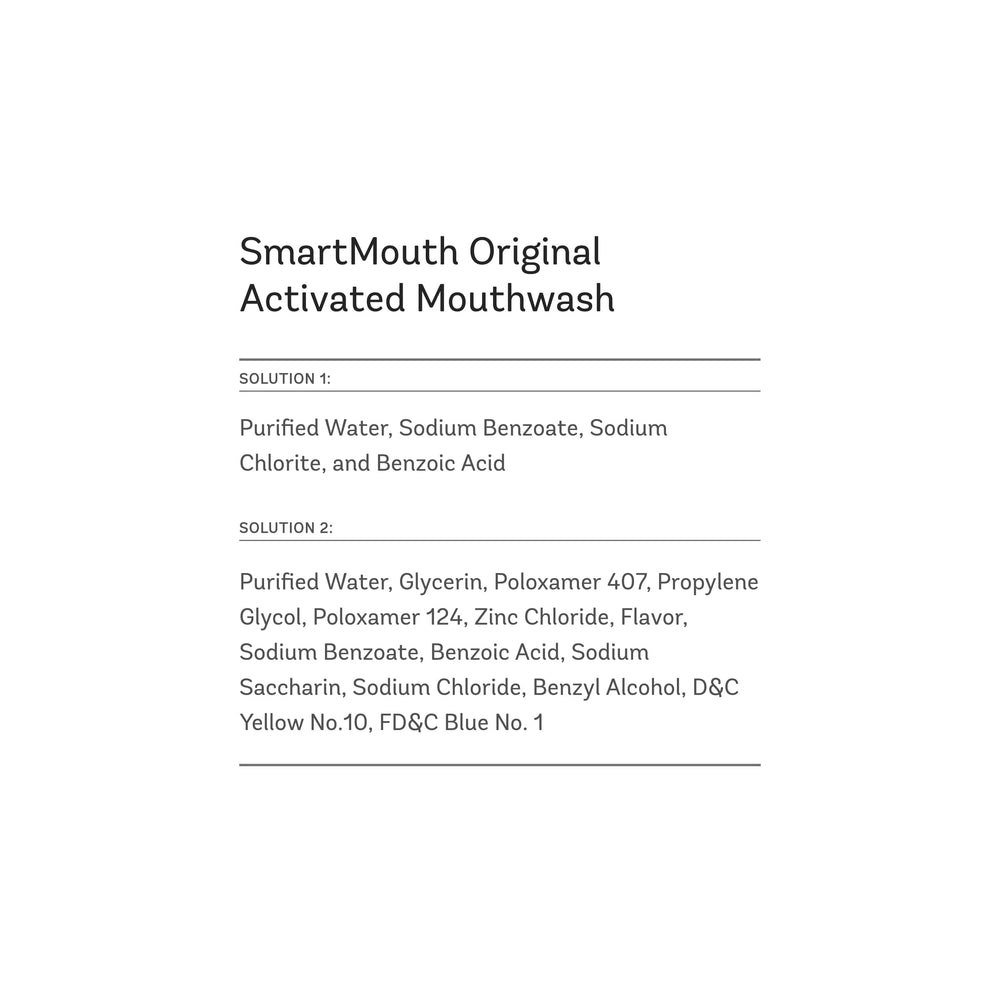 Travel-size single-pack of SmartMouth Fresh Mint mouthwash