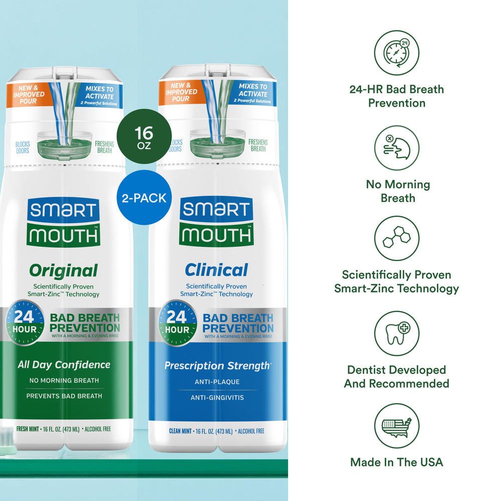 Original Mint Flavor mouthwash bottle – 16 oz