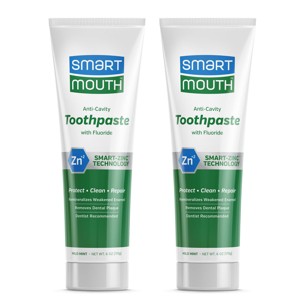 SmartMouth Premium Zinc Ion Toothpaste 6 oz 2-pack – front view